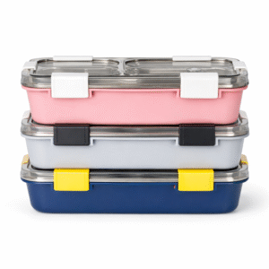 3 compartment bento lunch box combo